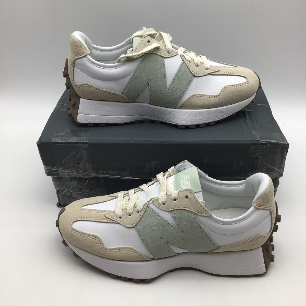 New Balance 327 Beige White Suede Leather Sneakers W327SUB Womens Size 9.5 NEW